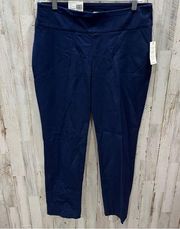 NWT Crown & Ivy Navy Ashley Stretch Pull-On Pants SHORT