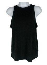 Rachel Zoe Women's Black Ribbed Sleeveless Top Size XL