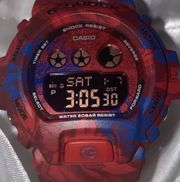 Women's Red Floral Print G-Shock S Series Watch 