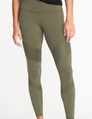 90 Degrees by Reflex 90 Degree Green Moto Leggings