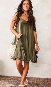 Pleated Mini Dress