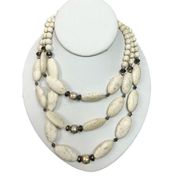 SILPADA Necklace - Retired - creme off white  Howlite And Sterling Silver - ACT