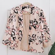 Kate spade Tiger lily print one-button blazer