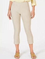 CHARTER CLUB Women's Chelsea Pull-On Tummy-Control Capris Sedona Dust Size 10