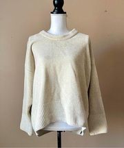 ZARA  | Cream Chenille Knit Sweater Sz S