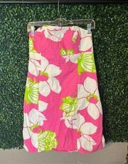 Lilly Pulitzer Franco Strapless Mini Dress Hotty Pink Shes A Piston Size 8