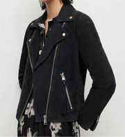 ALLSAINTS Black Dalby Suede Biker Jacket