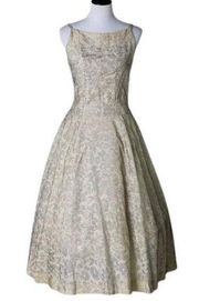 Vintage 1950s Jack Horwitz/Shannon Rodgers Floral Evening Dress Medium