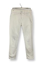 Womens Florence Instasculpt Cropped Jeans White Pockets Denim 24