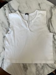 Brandy Melville White Cropped Tank Top