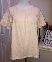 Doe & Rae cream colored top, Size Small