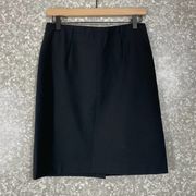 J Jill Black Elastic Waist Ponte Straight Pencil Skirt - Size XS - Knee Length