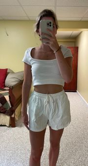 White Paper Bag Shorts