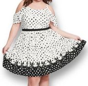 Disney X Torrid Dress Minnie Mouse Tulip Skater Black White Polka Dot Plus Size