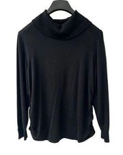 LANE BRYANT Black sweater Cowl Neck Top size 14/16