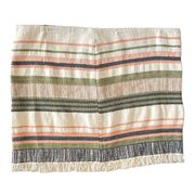 Saks Fifth Avenue Boho Woven Stripe SkirtWith Fringe Hem size XL