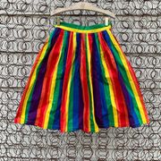 ModCloth Rainbow Pleated Full Skirt