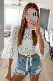 Eyelet Tie Blouse