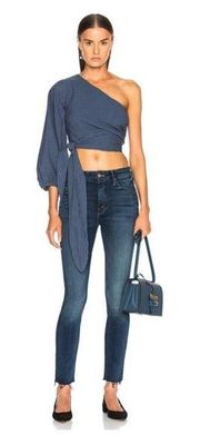 Mara Hoffman Stella One Shoulder Wrap Crop Top