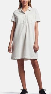 James Perse • Fresca Knit Pocket Shirt Dress cream white shift a-line popover
