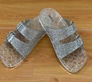 Forever 21  Bedazzled Buckle Sandal Size 7 New Without Tags