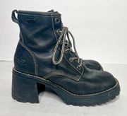 VTG Y2K Chunky Platform Tall Heel Lace Up Booties Size 8 Women’s Sketchers