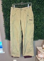 Burton Tan Elite Cargo Snow Pants Sz Small