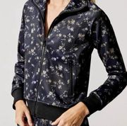 Pam + Gela Floral Zip Up Track Jacket size Small (p)