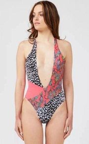 NWT Custo Barcelona Fuchsia Patterned Body Swimsuit Italian Crafted Size Small