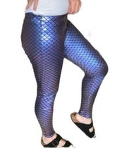 Mermaid Purple Shinny Metallic Mermaid Scale Glitter Leggings small/ medium