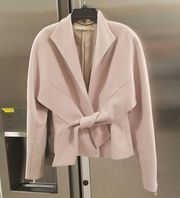 💕STELLA McCARTNEY💕 Wool Cashmere Short Wrap Coat ~ Blush Pink EU 42