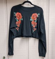 Rue21 Rose Cropped Long Sleeve T-Shirt