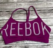 Reebok Women's Pullover Sports Bra Bralette Racerback Magenta Pink S SM Small