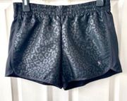 Danskin black leopard pattern shorts