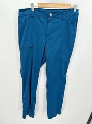 Duluth Trading Blue Outdoor Hiking Pants Polyester Spandex Womens Size 14x31*