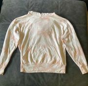 pink and white tie-dye sweatshirt