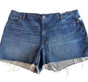 OLD Navy Raw hem shorts Size 28 High-rise slouchy Straight secret slim pockets