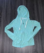 Turquoise Full Zip Hoodie