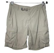 REI Co-op Womens Cargo Shorts 2 Relaxed Fit Tan