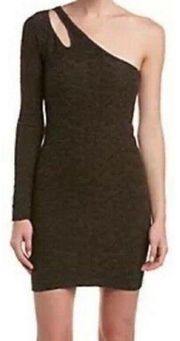 BCBGeneration One Sleeve Licorice Bodycon Dress Size XS