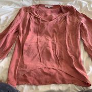Young fabulous and broke cupro blouse 3/4 long sleeves sold on revolve mauve XS