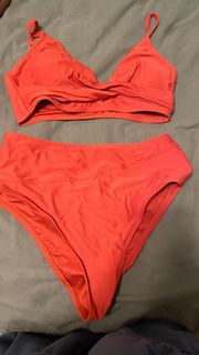 Cupshe red orange Bikini Swimsuit