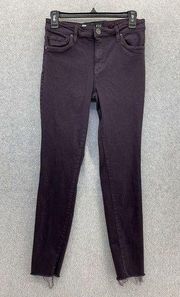 Kut From The Kloth Women's Skinny Ankle Jeans High Rise Purple Size 4 Cotton