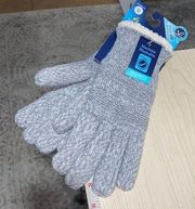 Isotoner Smart gloves dri heather gray one size warm soft cozy water‎ repellent