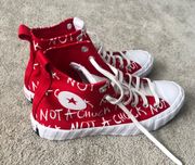 Converse High Hightops Not A Chuck Red Sneakers Shoes Women’s 11.5 New