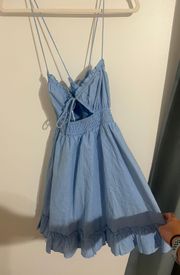 Blue Cutout Summer Dress