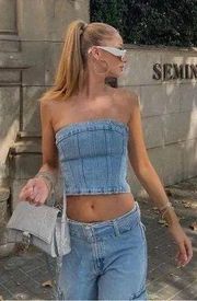 Denim Corset Top