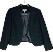 Chelsea28 black textured shell open blazer size M