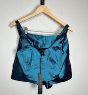 House Of Harlow 1960 2 Piece Top & Short Set Teal Size Small NWT Dressy Pockets