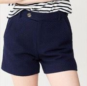 Draper James RSVP NWT Navy Blue Textured Shorts Size 4